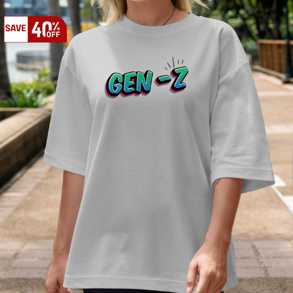 GenZ Streetwear White Oversized T-shirt