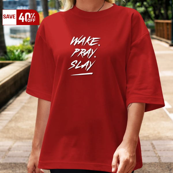 Bold Spirit Red Oversized T-shirt